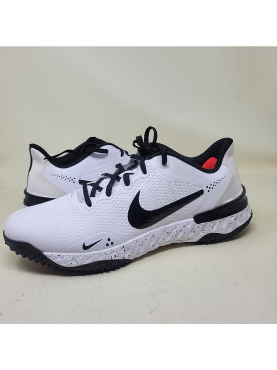 Size 12 Men Nike Alpha Huarache Elite 3 Turf Baseball Shoes White Black CV3560 main image 6
